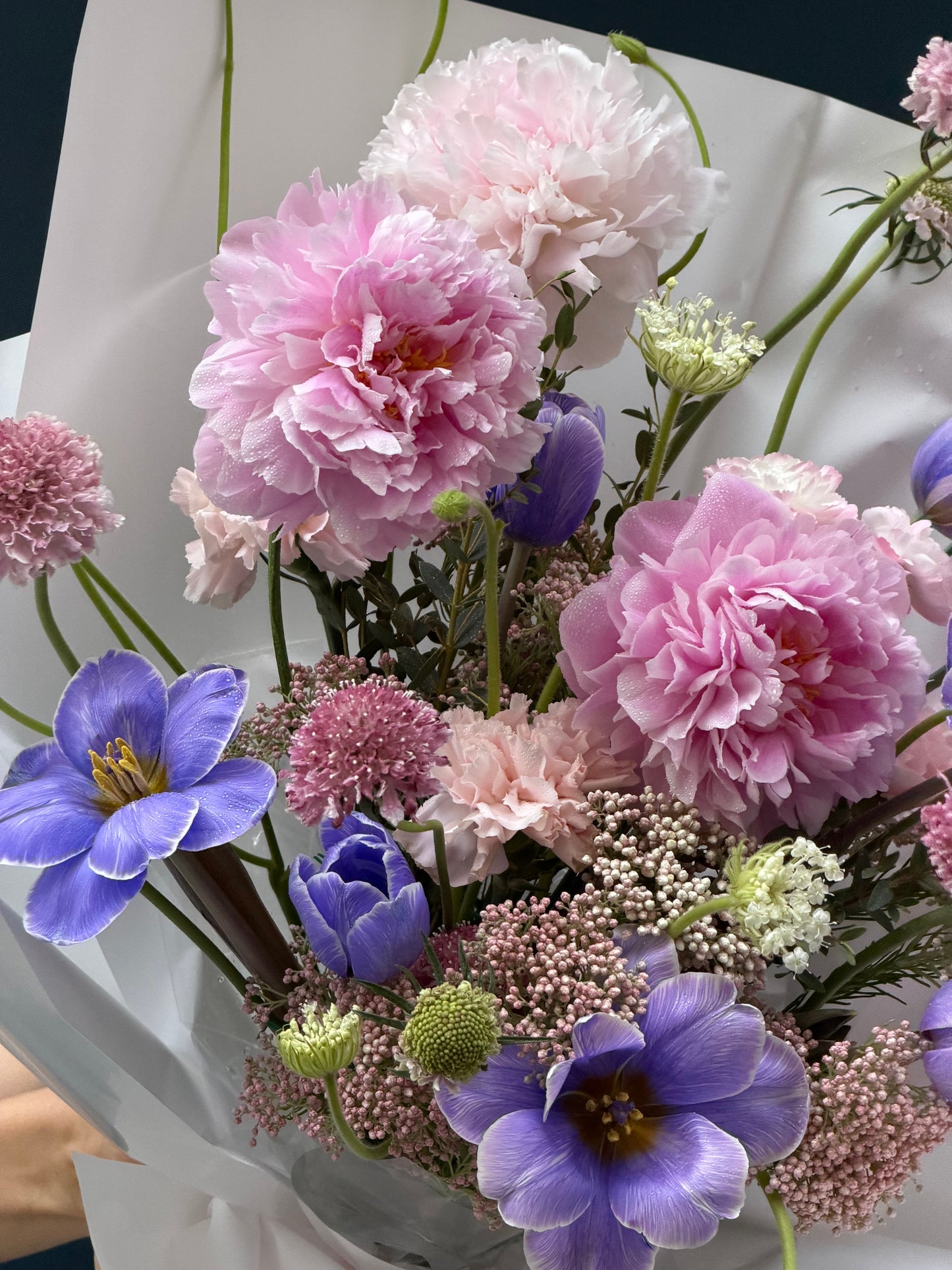 A romantic blooming bouquet