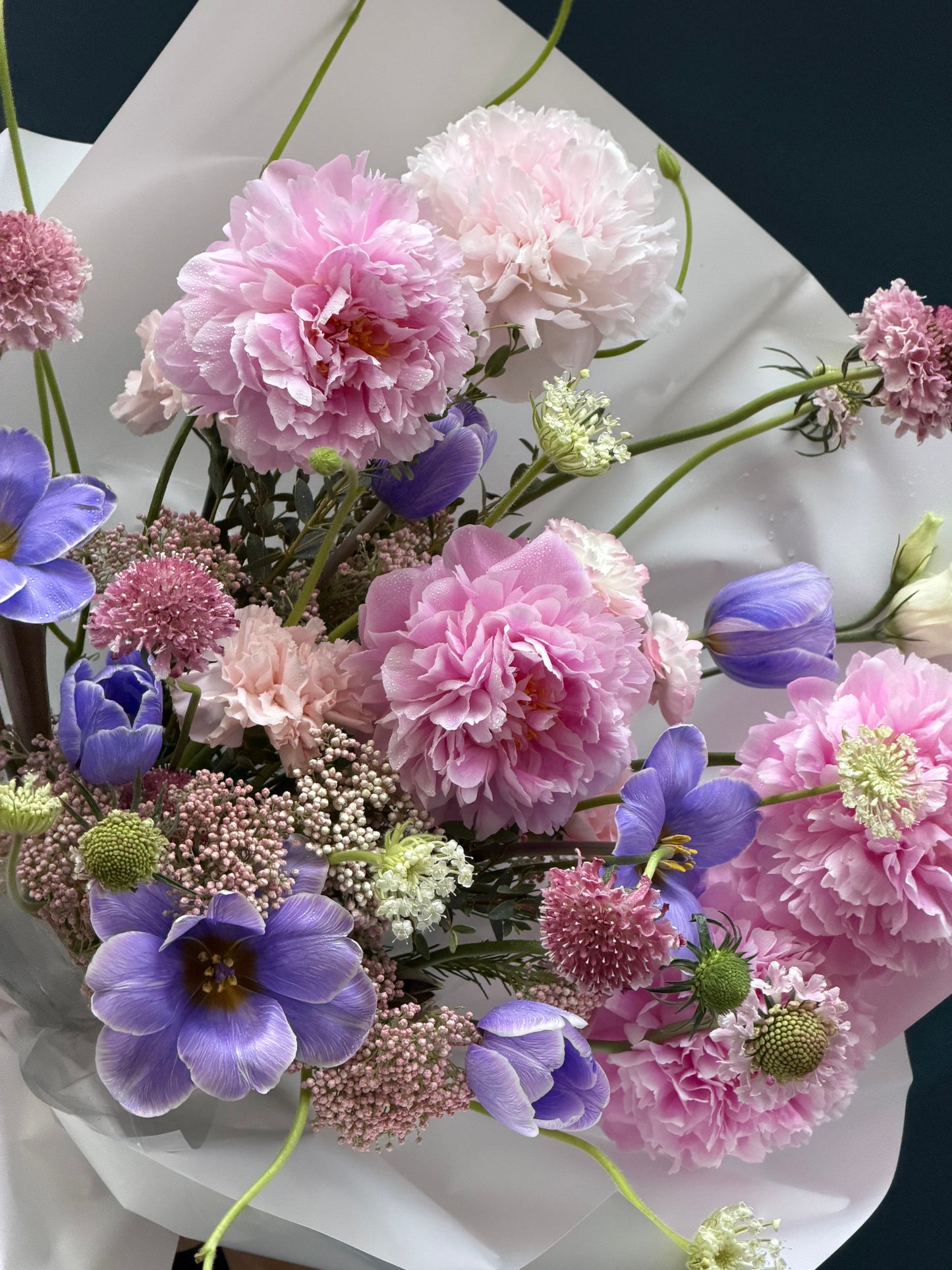 A romantic blooming bouquet