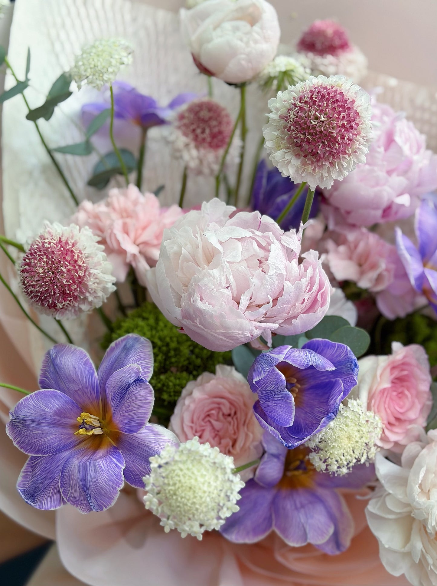 A booming peony bouquet